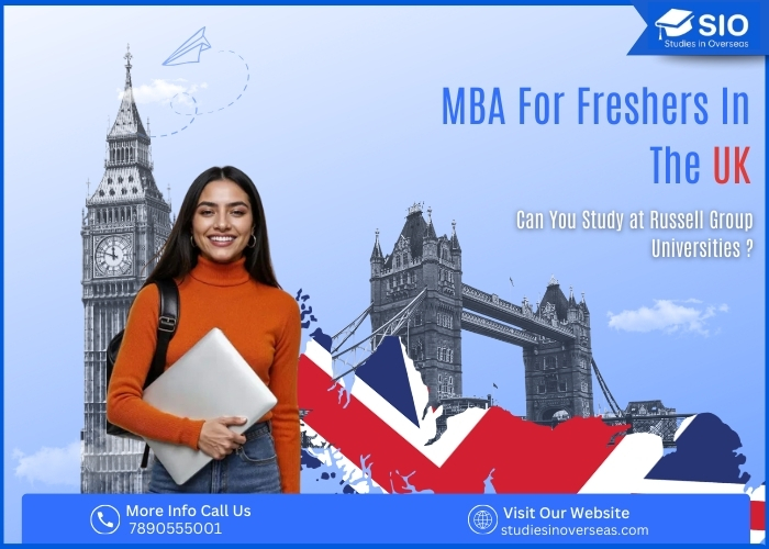 Student exploring MBA opportunities for freshers in UK Russell Group universities