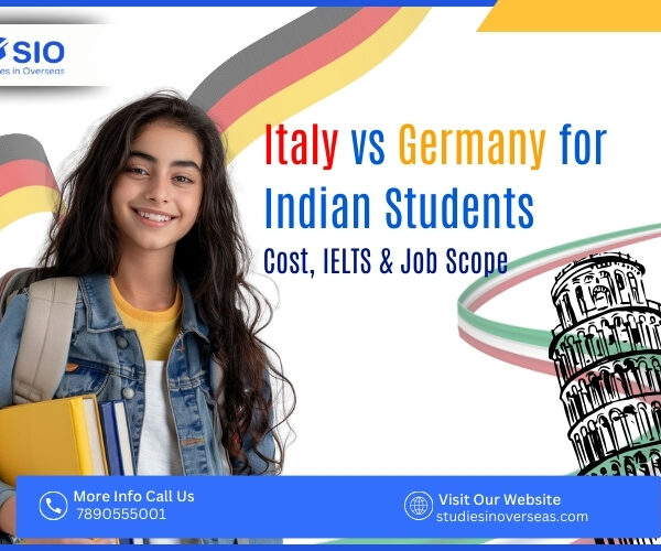 Italy vs Germany for Indian students comparison showing cost, IELTS requirements and job opportunities in 2026