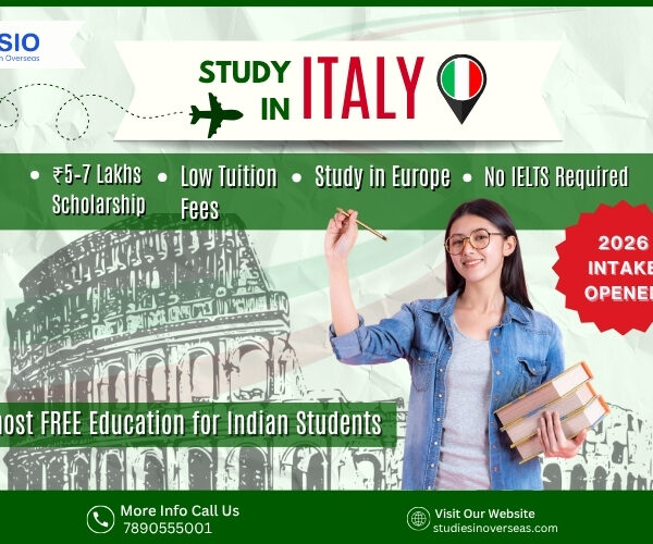 Study in Italy for Indian Students 2026 Study in Italy for Indian students 2026 showing fees, scholarships, and visa guide