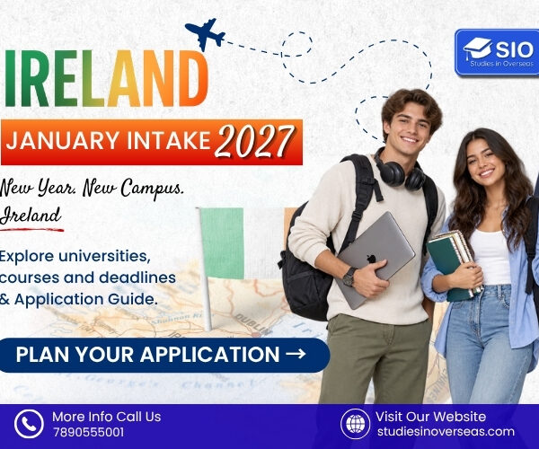 Ireland January 2027 intake universities, courses, application deadlines and admission guide for international students